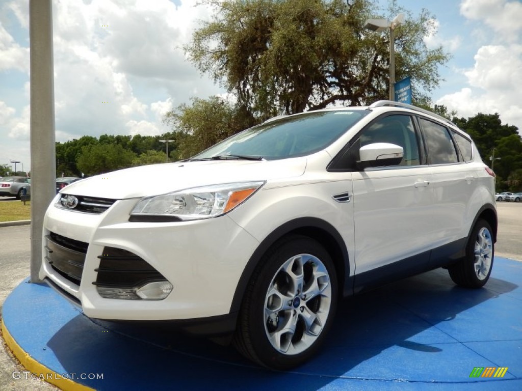 2014 Escape Titanium 1.6L EcoBoost - White Platinum / Medium Light Stone photo #1