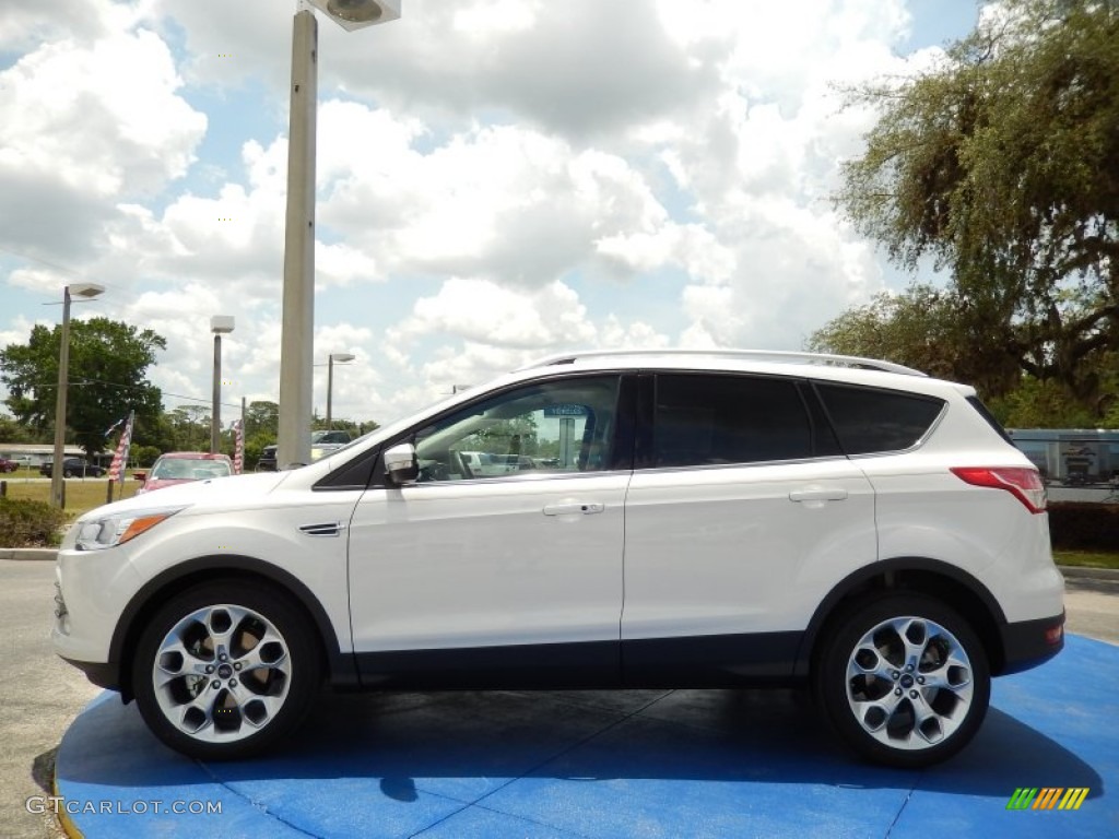 2014 Escape Titanium 1.6L EcoBoost - White Platinum / Medium Light Stone photo #2