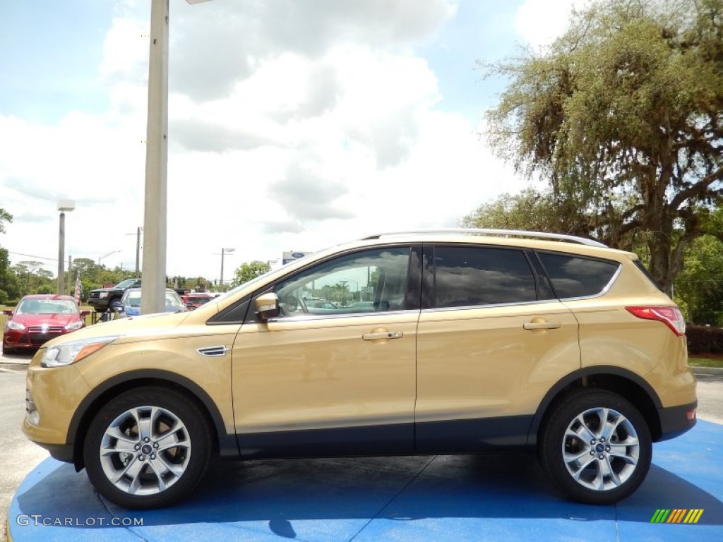 Karat Gold 2014 Ford Escape Titanium 1.6L EcoBoost Exterior Photo #93991723