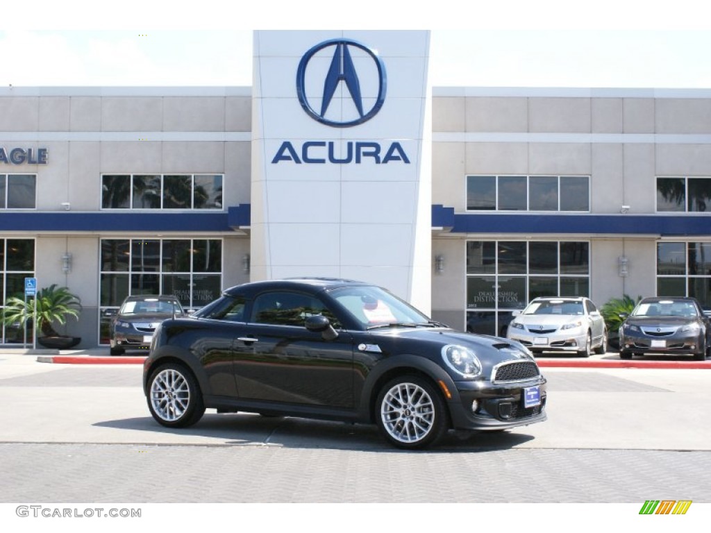 2013 Cooper S Coupe - Midnight Black Metallic / Carbon Black photo #1