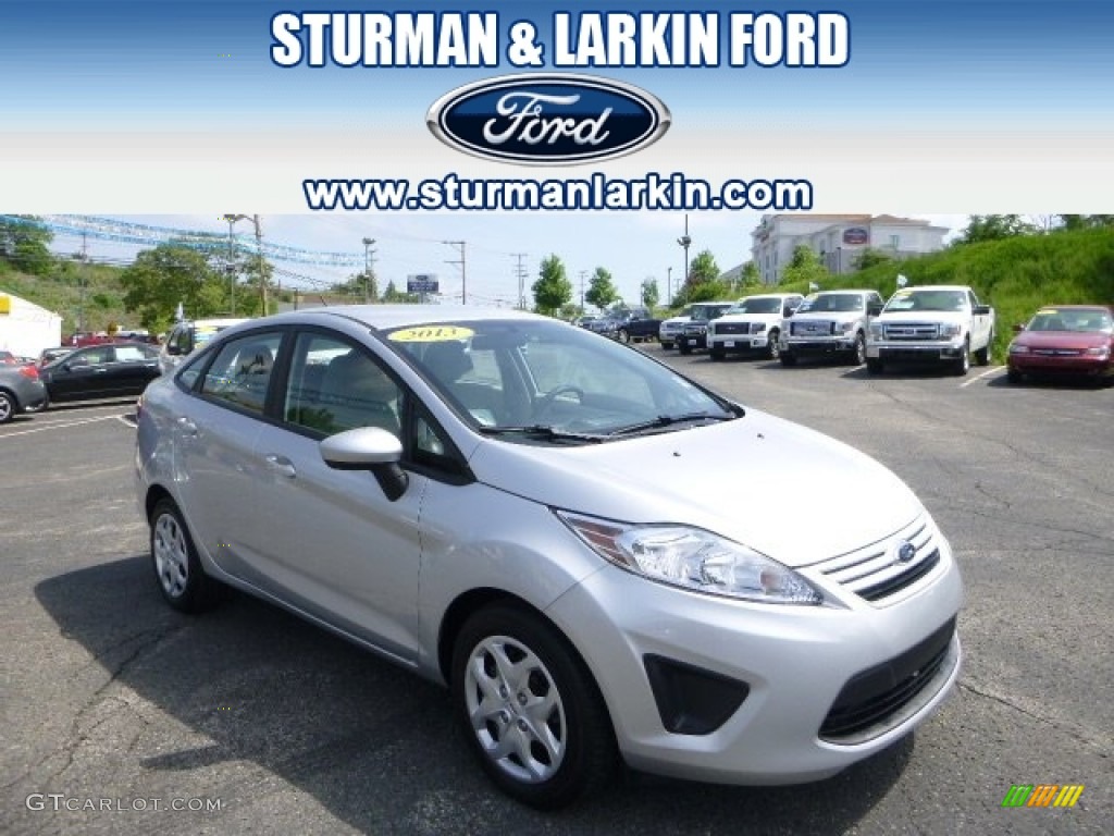 2013 Fiesta S Sedan - Ingot Silver / Charcoal Black/Light Stone photo #1