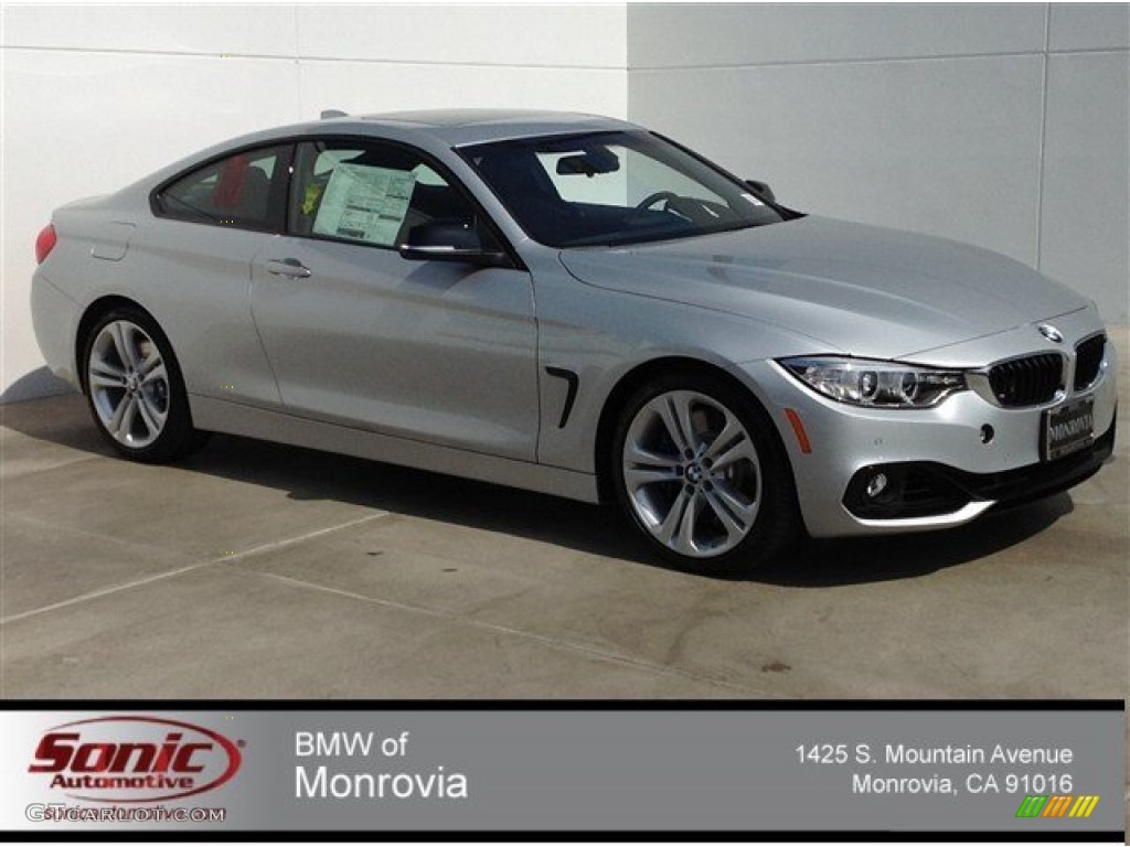 2014 4 Series 435i Coupe - Glacier Silver Metallic / Black photo #1