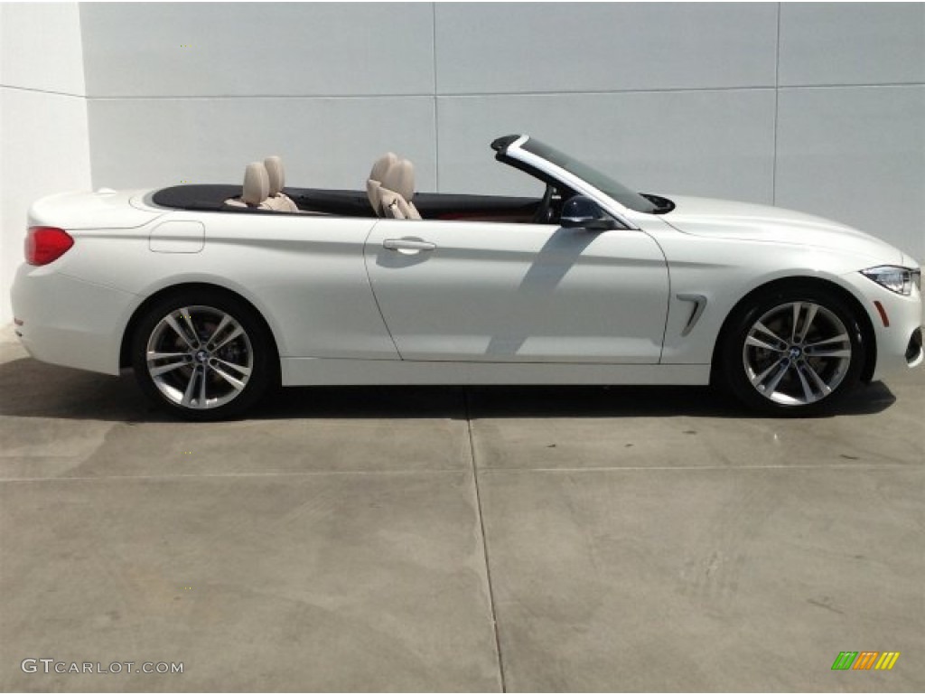 2014 4 Series 428i Convertible - Alpine White / Venetian Beige photo #2