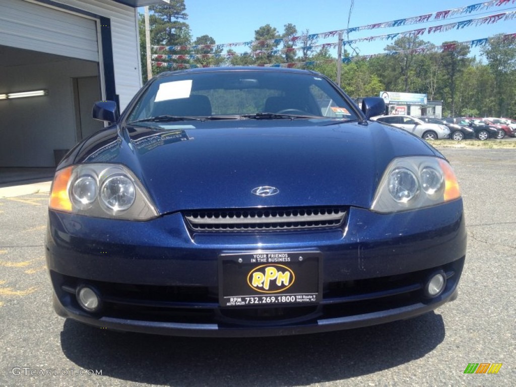 2003 Tiburon  - Carbon Blue / Black photo #4