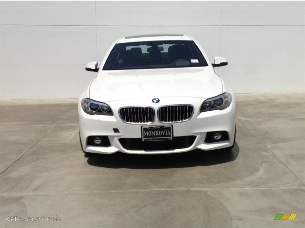 2014 5 Series 535i Sedan - Alpine White / Black photo #3