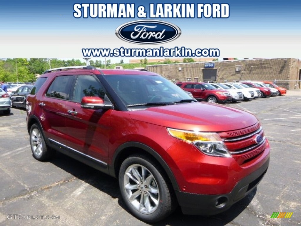 2014 Explorer Limited 4WD - Ruby Red / Charcoal Black photo #1