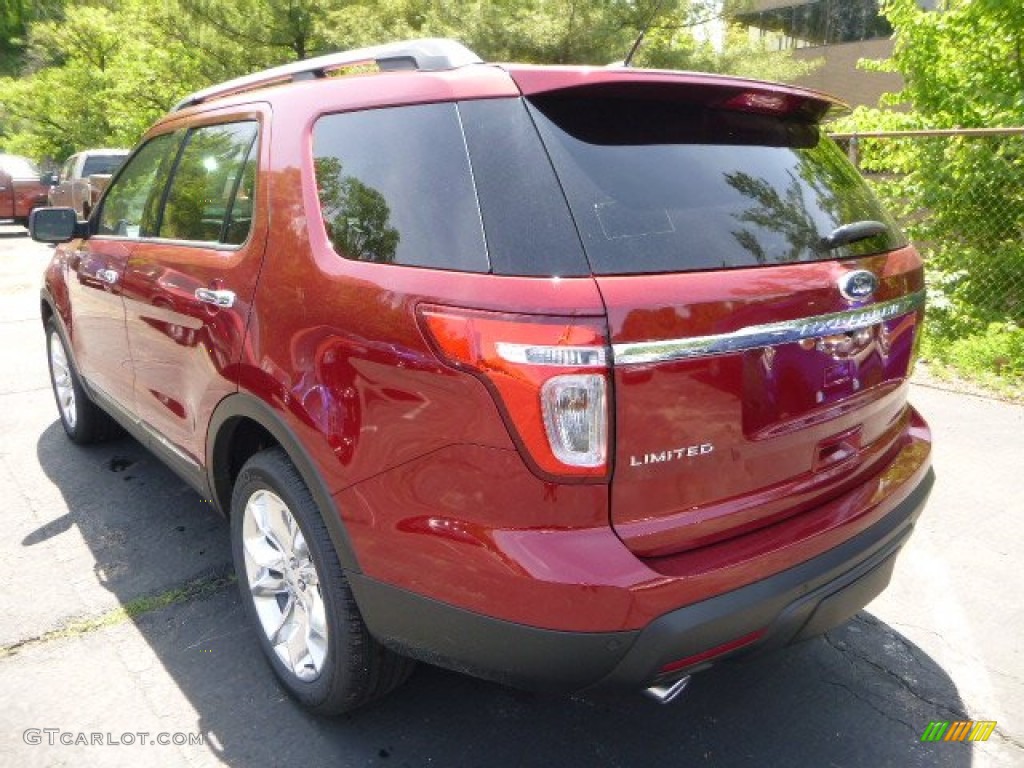 2014 Explorer Limited 4WD - Ruby Red / Charcoal Black photo #4