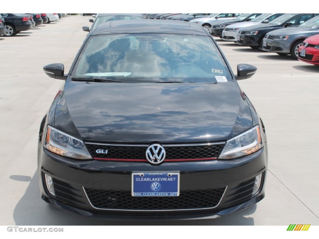 2014 Jetta GLI Autobahn - Deep Black Pearl Metallic / Titan Black photo #2