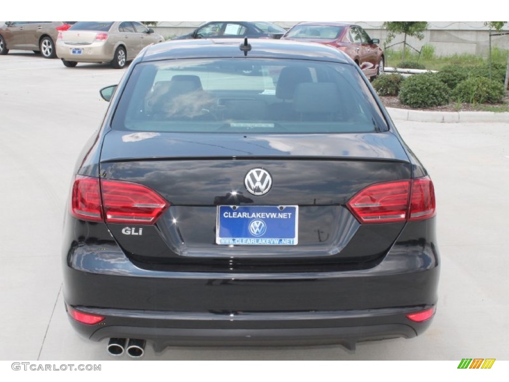 2014 Jetta GLI Autobahn - Deep Black Pearl Metallic / Titan Black photo #7