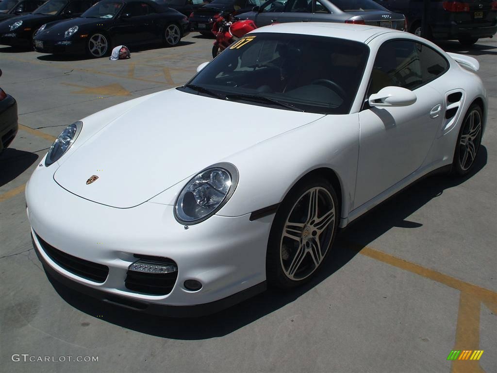 2007 911 Turbo Coupe - Carrara White / Sand Beige photo #4