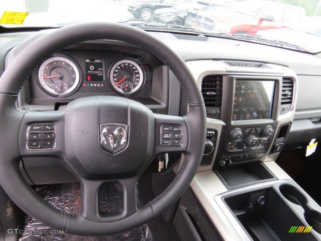 2014 1500 SLT Quad Cab - Granite Crystal Metallic / Black/Diesel Gray photo #8