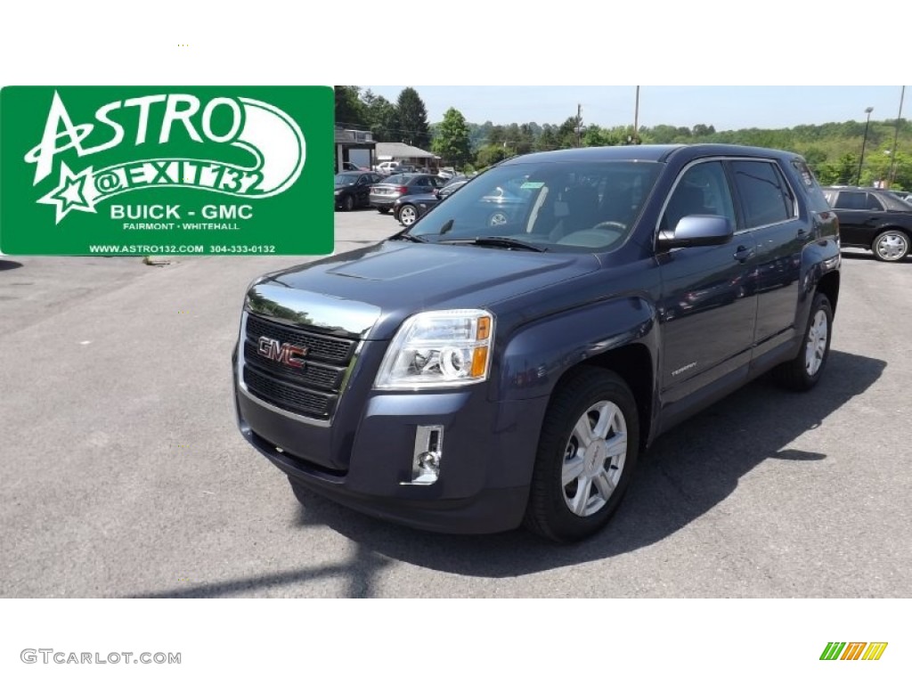 2014 Terrain SLE AWD - Atlantis Blue Metallic / Jet Black photo #1