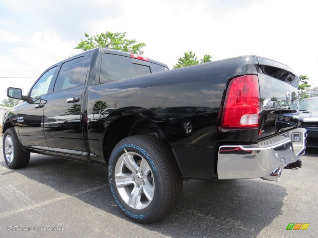 2014 1500 Big Horn Crew Cab 4x4 - Black / Black/Diesel Gray photo #2