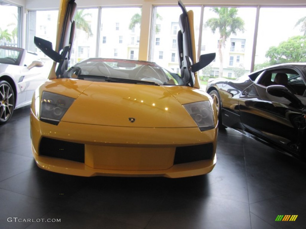 2006 Murcielago Roadster - Giallo Evros (Yellow) / Nero Perseus photo #2
