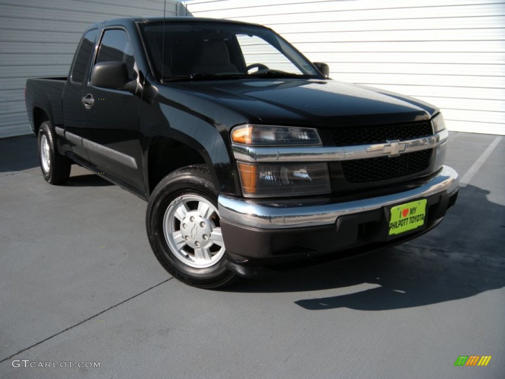 2004 Colorado LS Extended Cab - Black / Sport Pewter photo #1