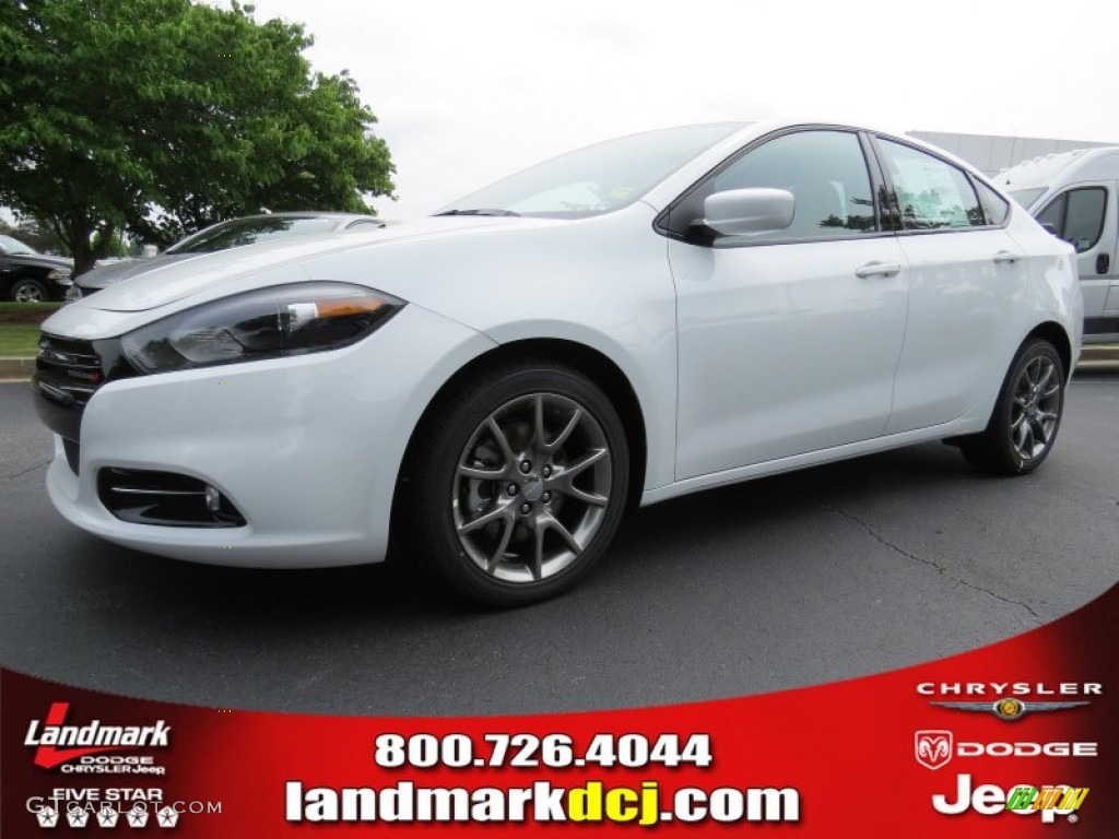 2014 Dart SXT - Bright White / Black/Light Tungsten photo #1