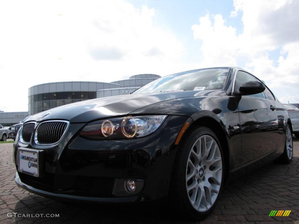 2007 3 Series 328i Coupe - Jet Black / Black photo #9