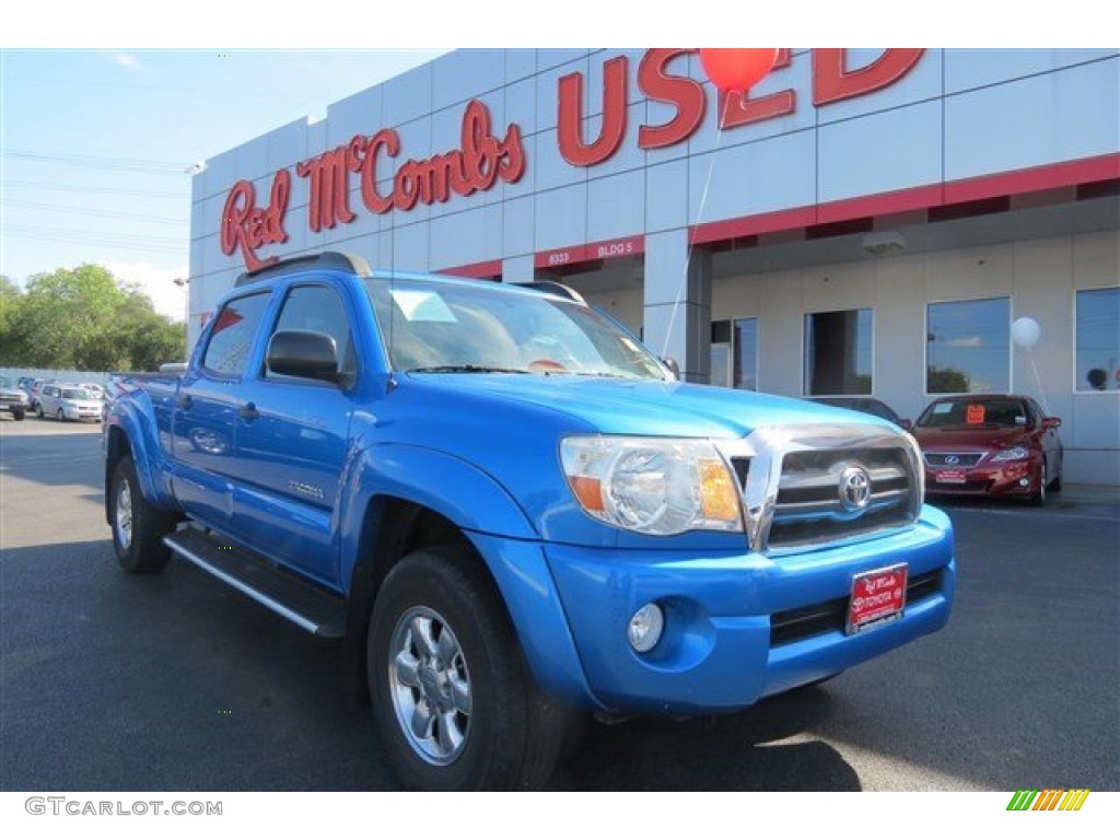 2009 Tacoma V6 PreRunner Double Cab - Speedway Blue Metallic / Sand Beige photo #1