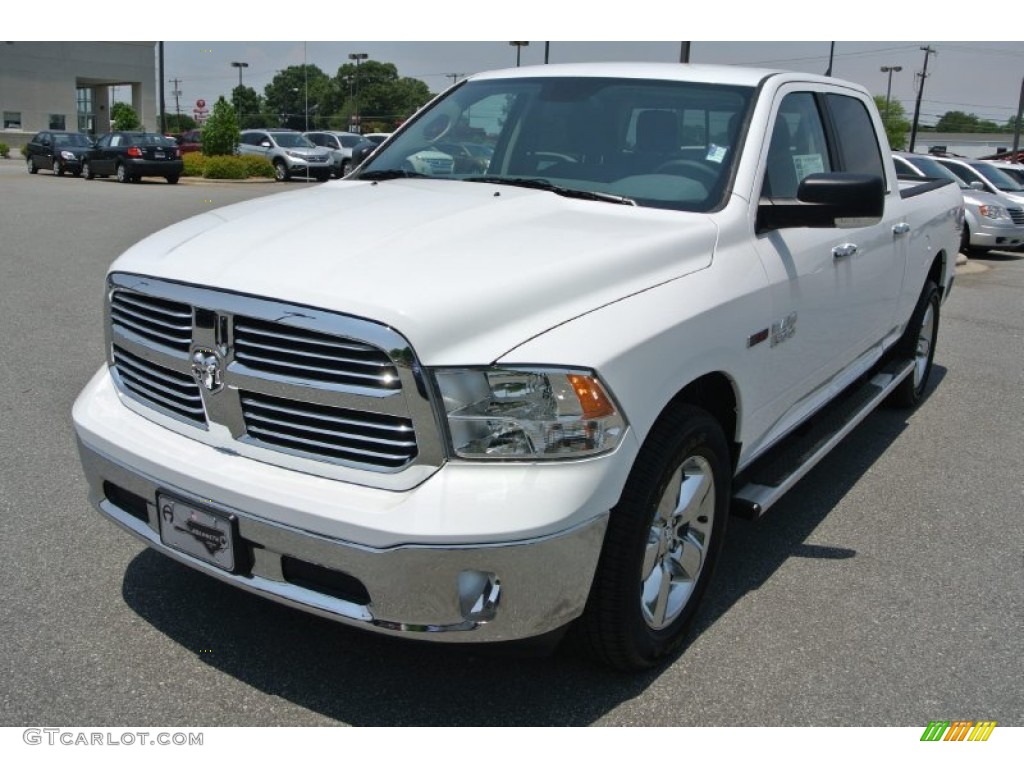 2014 1500 Big Horn Crew Cab 4x4 - Bright White / Black/Diesel Gray photo #1