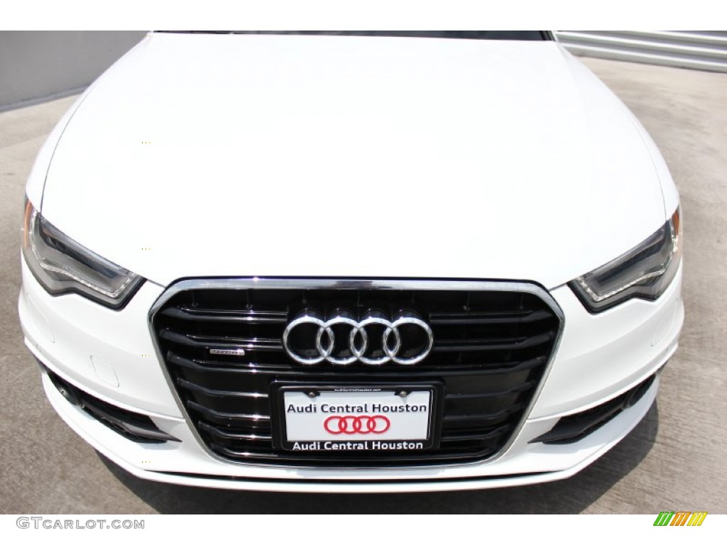 2012 A6 3.0T quattro Sedan - Ibis White / Velvet Beige photo #2