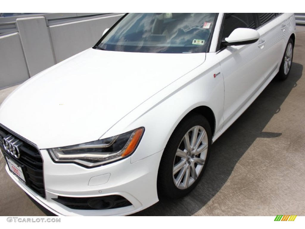 2012 A6 3.0T quattro Sedan - Ibis White / Velvet Beige photo #3