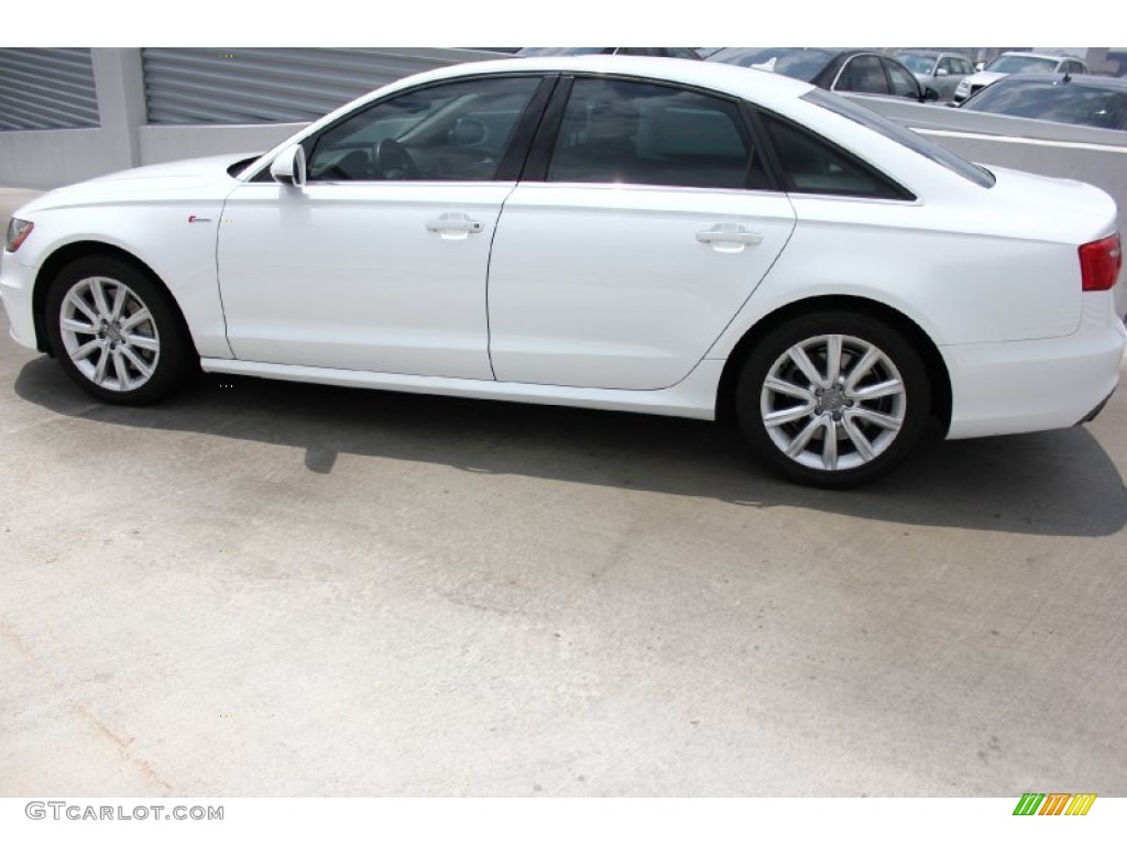2012 A6 3.0T quattro Sedan - Ibis White / Velvet Beige photo #6