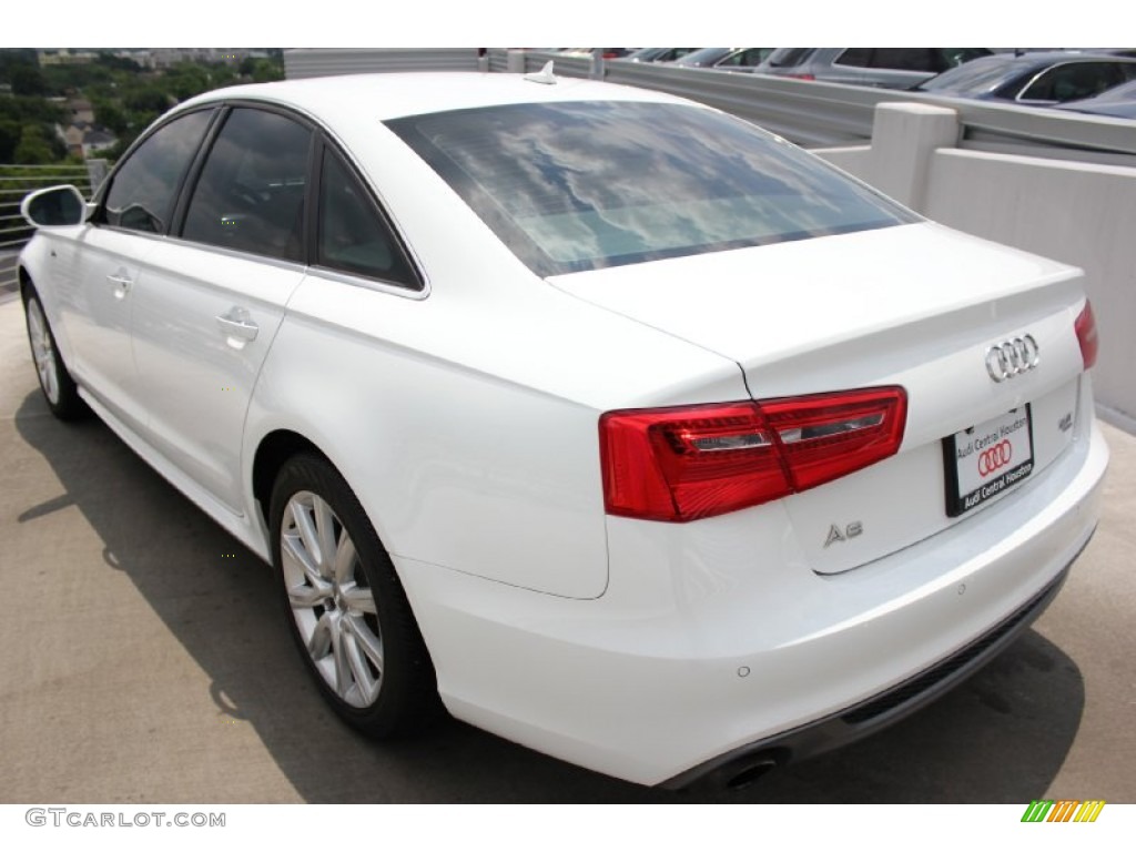 2012 A6 3.0T quattro Sedan - Ibis White / Velvet Beige photo #7