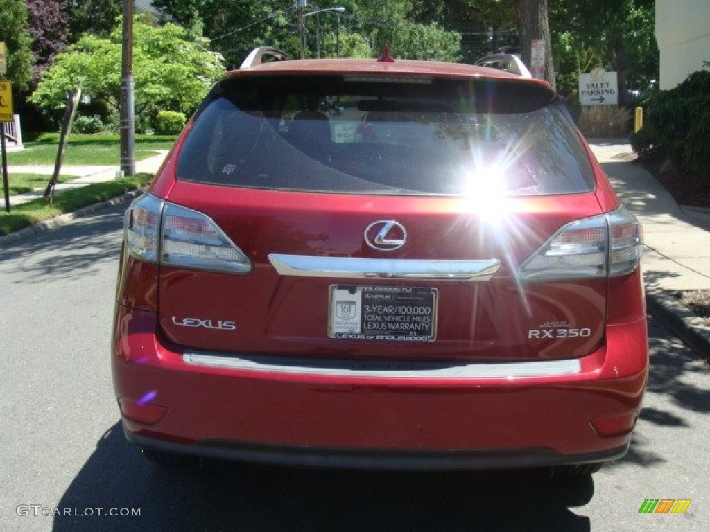 2010 RX 350 AWD - Matador Red Mica / Black/Brown Walnut photo #5