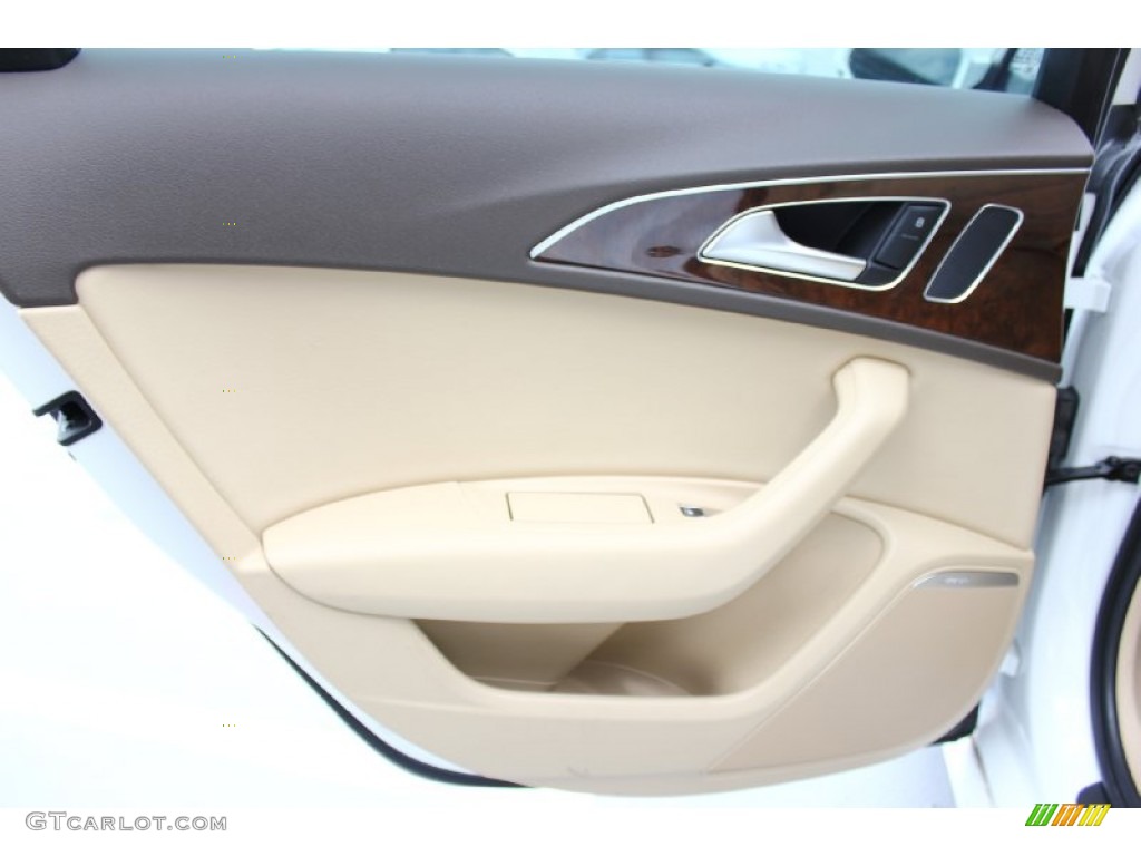 2012 A6 3.0T quattro Sedan - Ibis White / Velvet Beige photo #43