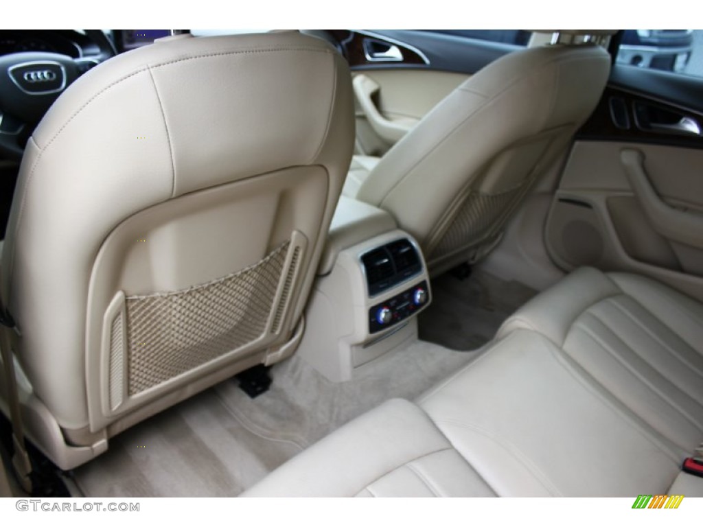 2012 A6 3.0T quattro Sedan - Ibis White / Velvet Beige photo #44