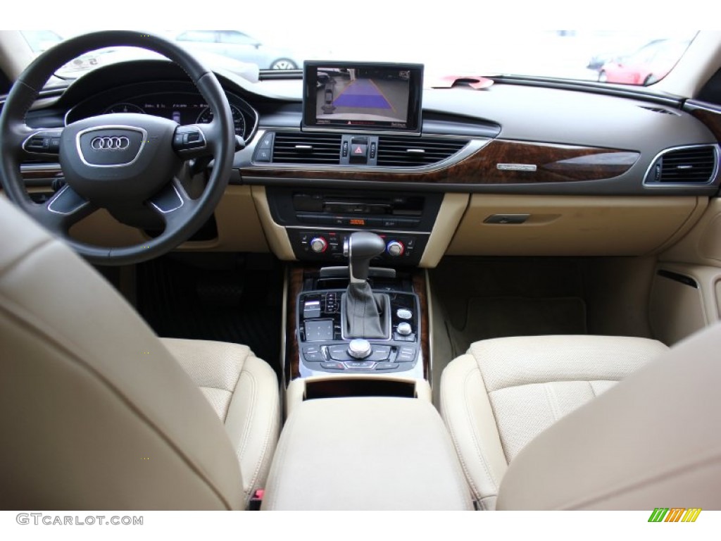 2012 A6 3.0T quattro Sedan - Ibis White / Velvet Beige photo #47