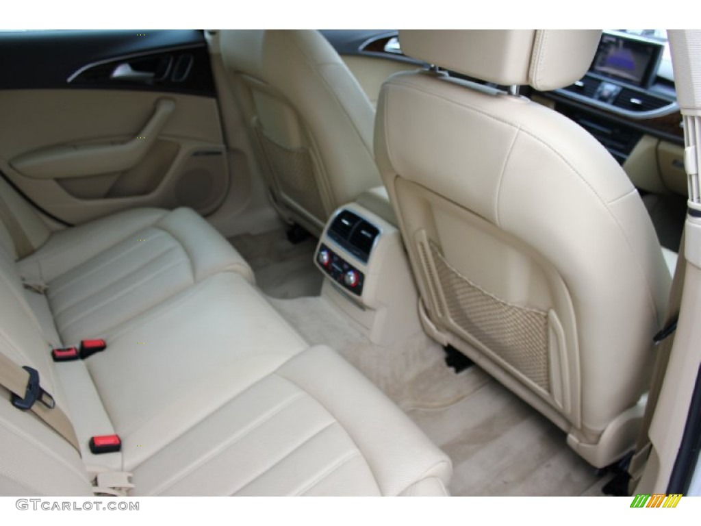 2012 A6 3.0T quattro Sedan - Ibis White / Velvet Beige photo #51