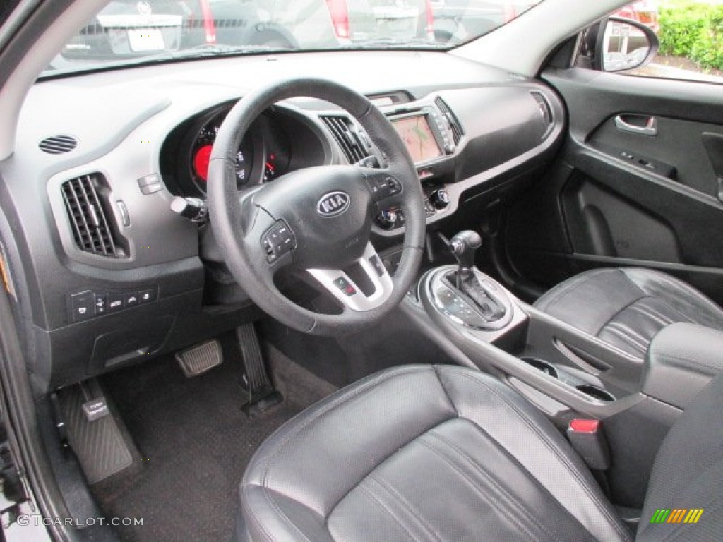 Black Interior 2012 Kia Sportage SX AWD Photo #94011163