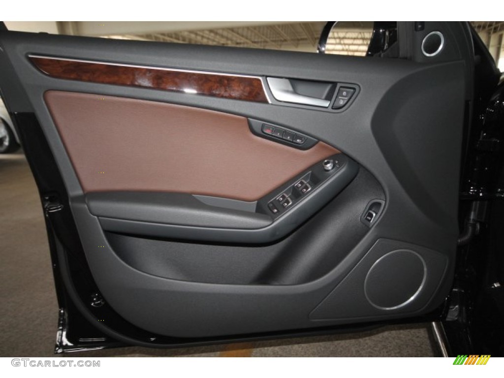 2014 A4 2.0T quattro Sedan - Phantom Black Pearl / Chestnut Brown/Black photo #12