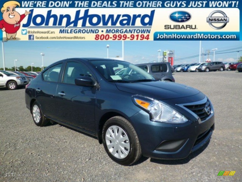 Graphite Blue Nissan Versa