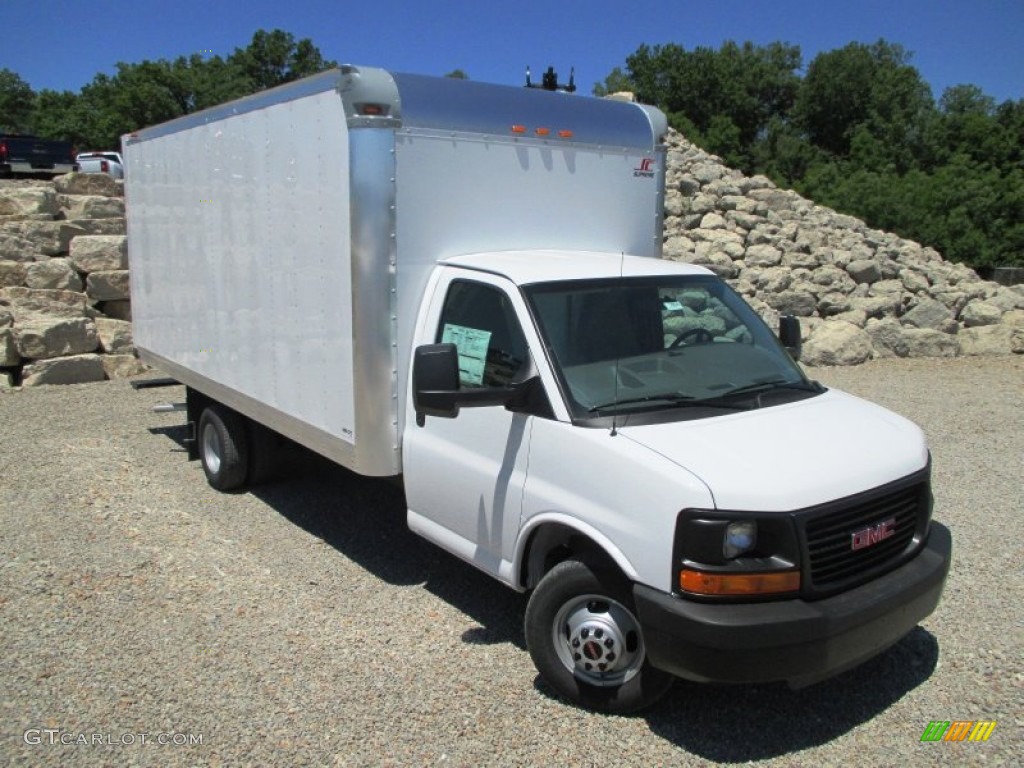 2014 Savana Cutaway 3500 Commercial Moving Truck - Summit White / Medium Pewter photo #1