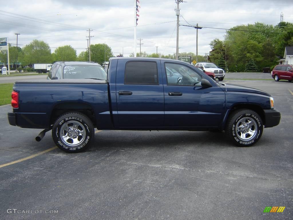 2006 Dakota ST Quad Cab - Patriot Blue Pearl / Medium Slate Gray photo #6