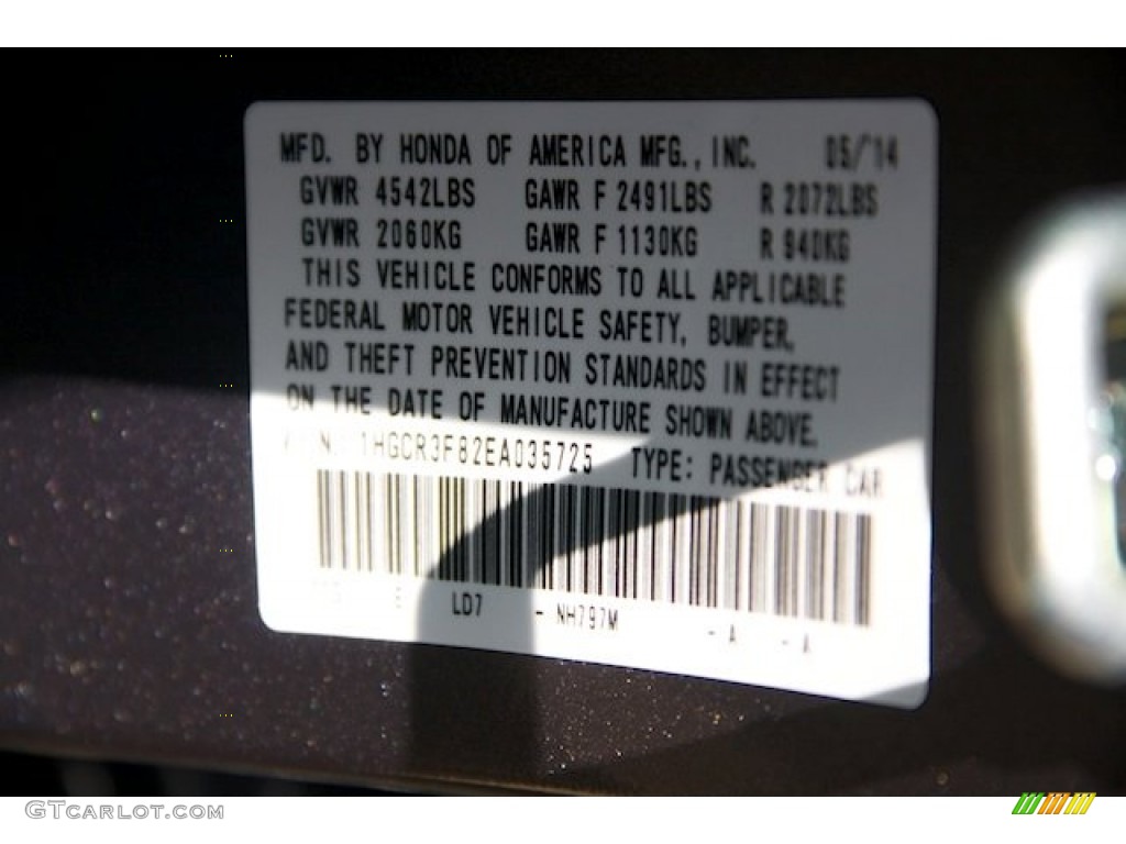 2014 Accord EX-L V6 Sedan - Modern Steel Metallic / Black photo #23