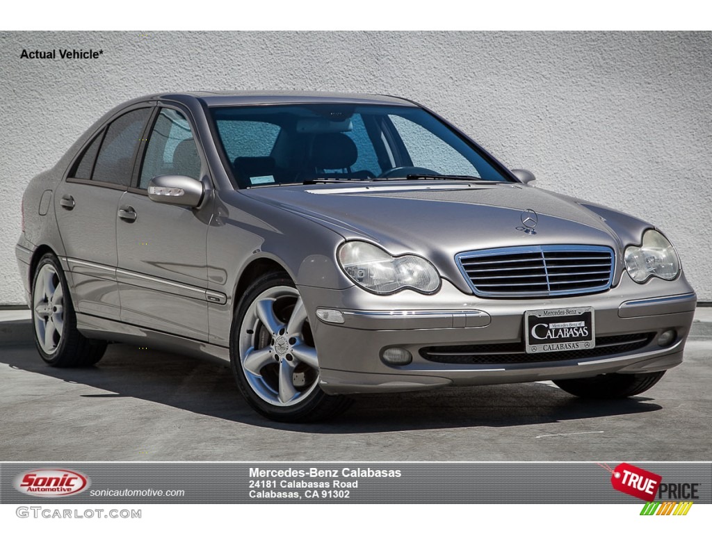 2004 C 230 Kompressor Sedan - Pewter Silver Metallic / Black photo #1