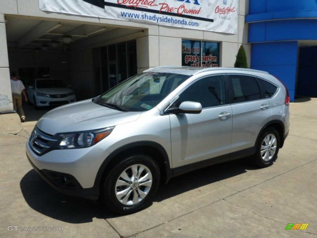 2012 CR-V EX-L 4WD - Alabaster Silver Metallic / Black photo #1