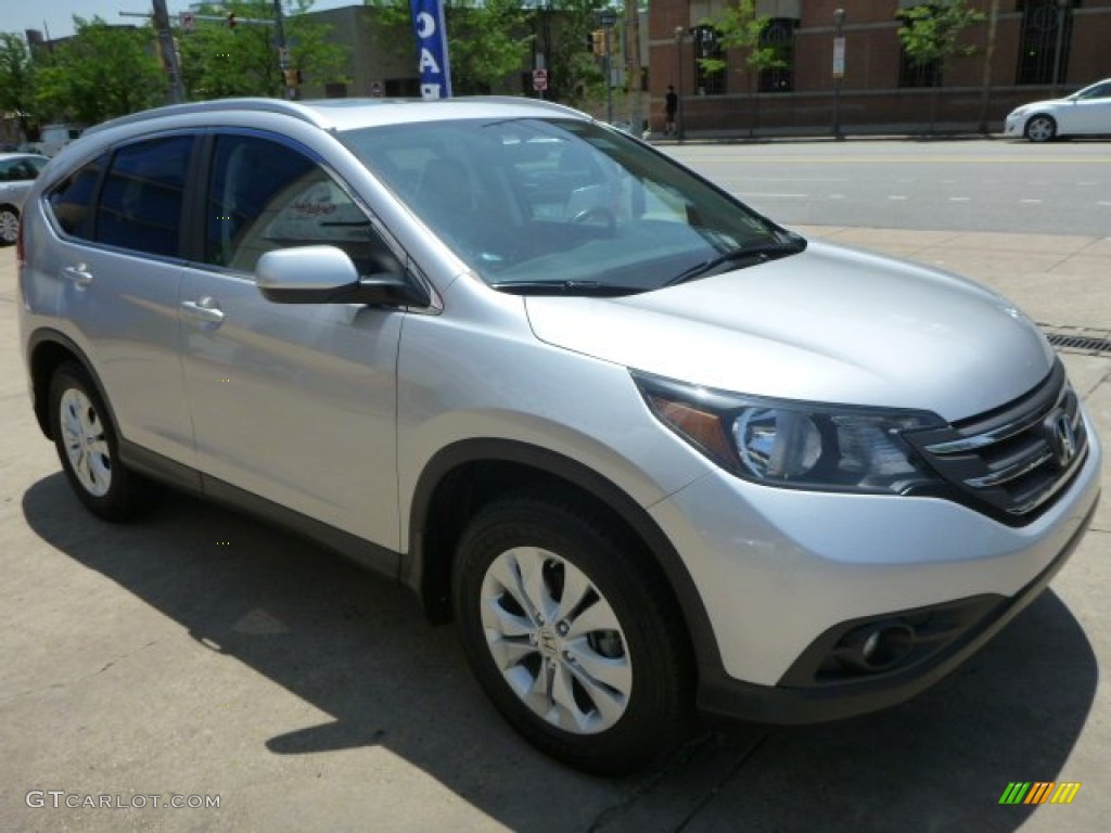 2012 CR-V EX-L 4WD - Alabaster Silver Metallic / Black photo #3