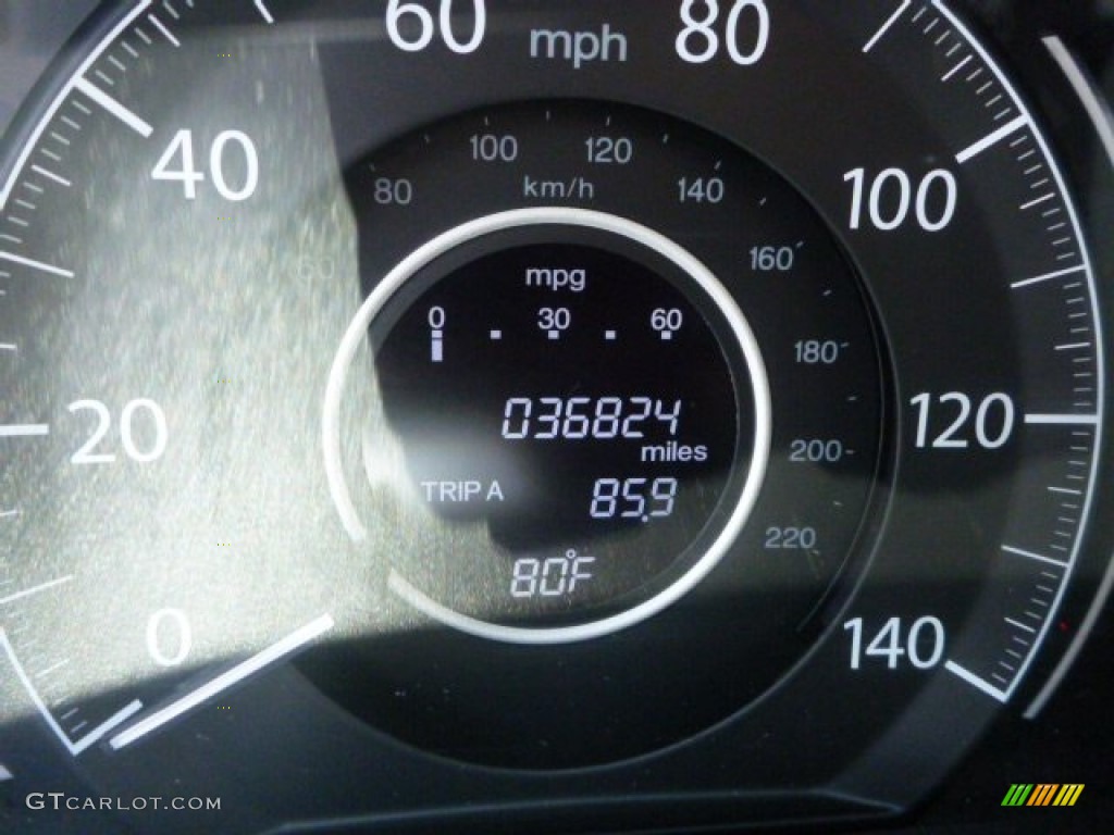 2012 CR-V EX-L 4WD - Alabaster Silver Metallic / Black photo #9