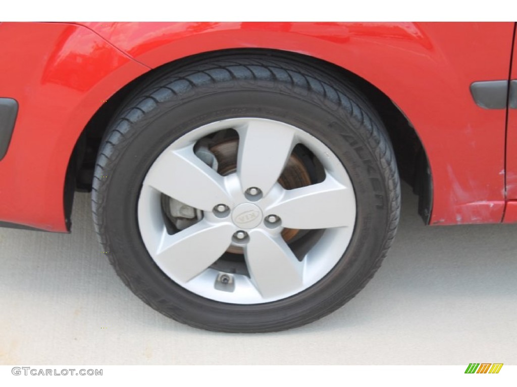 2008 Rio Rio5 SX Hatchback - Tropical Red / Gray photo #5