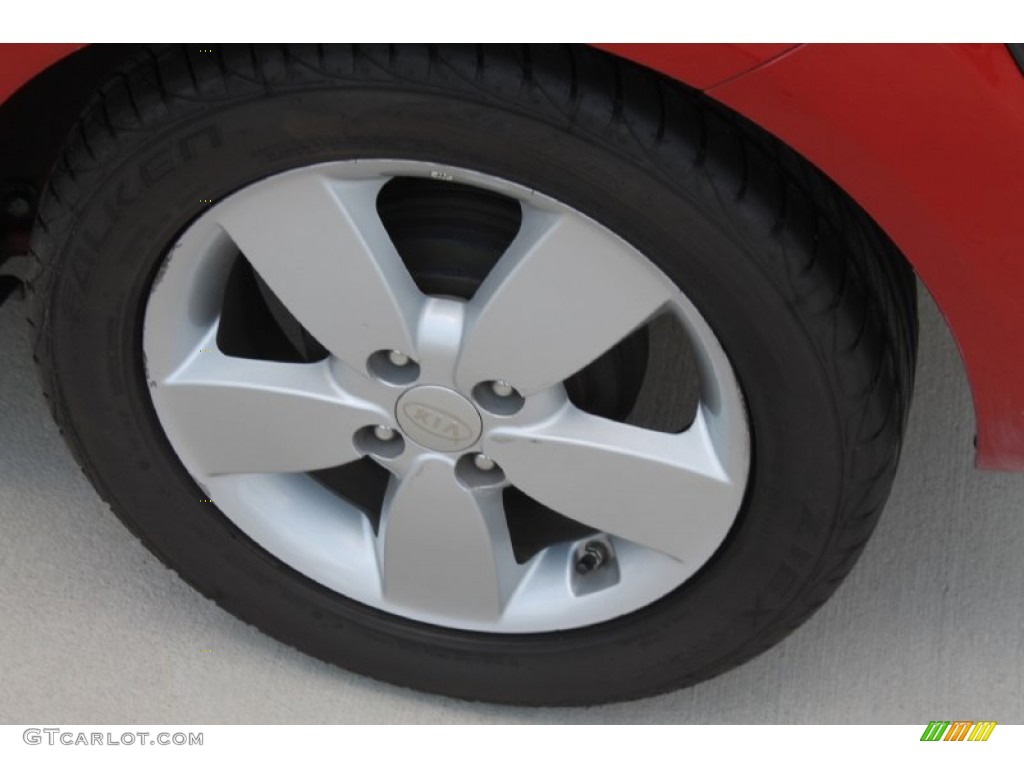 2008 Rio Rio5 SX Hatchback - Tropical Red / Gray photo #6