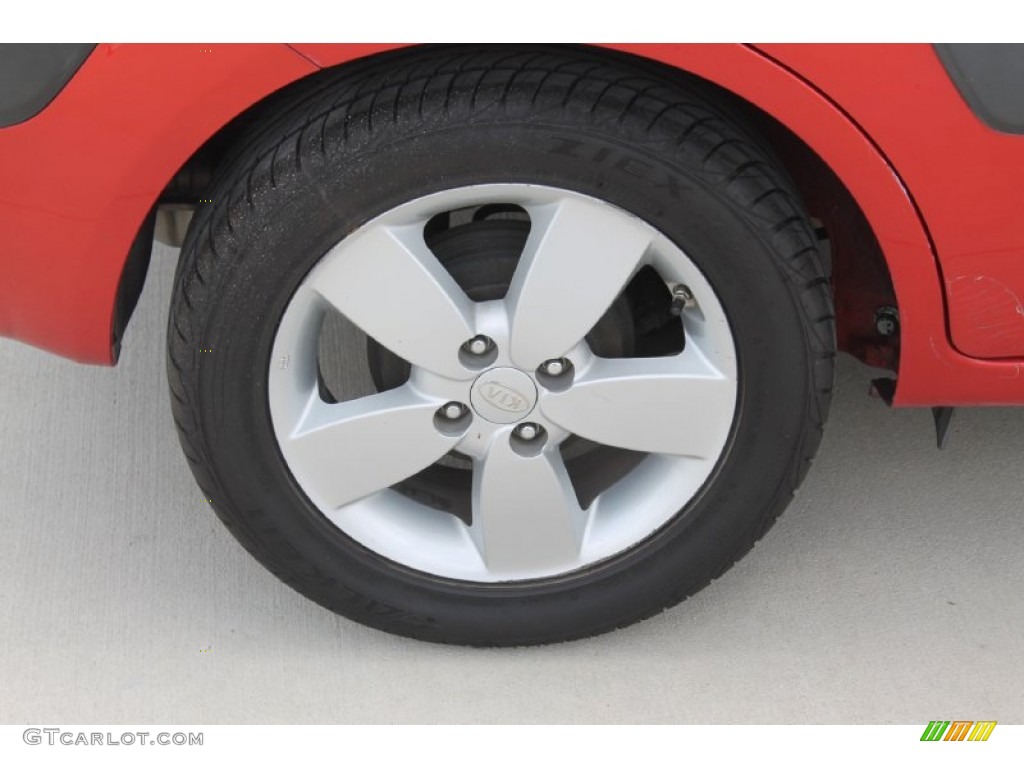 2008 Rio Rio5 SX Hatchback - Tropical Red / Gray photo #11