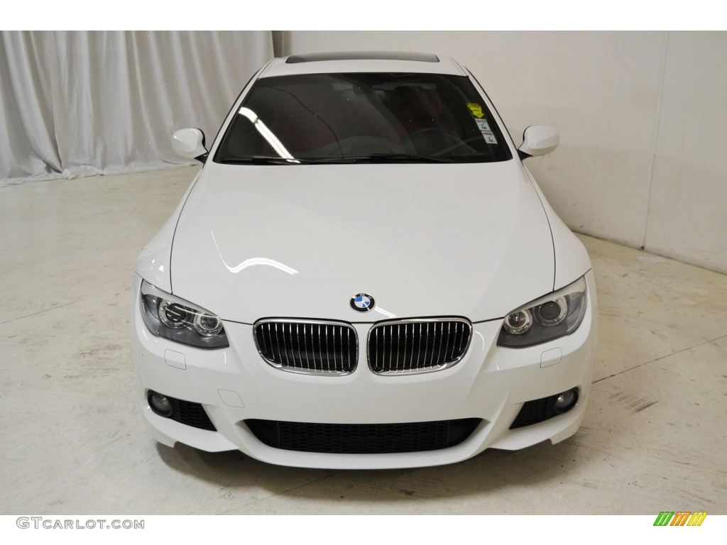 2011 3 Series 335i Coupe - Alpine White / Coral Red/Black Dakota Leather photo #4