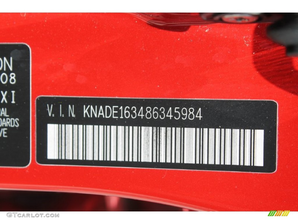2008 Rio Rio5 SX Hatchback - Tropical Red / Gray photo #34