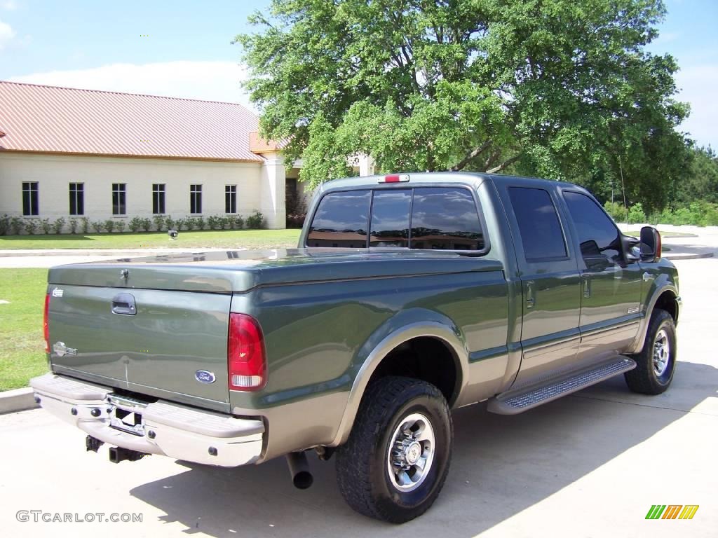 2004 F250 Super Duty King Ranch Crew Cab 4x4 - Estate Green Metallic / Castano Leather photo #3