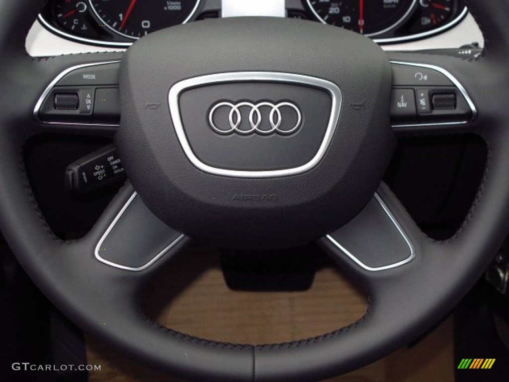 2014 Audi allroad Premium quattro Black Steering Wheel Photo #94041592