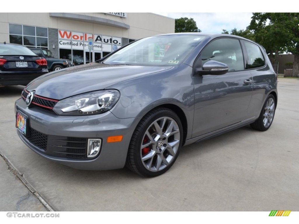 2013 GTI 2 Door - United Gray Metallic / Interlagos Plaid Cloth photo #1